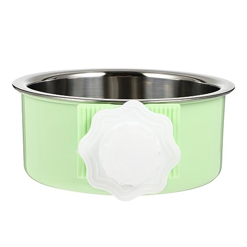 ULTECHNOVO Pet Hanging Bowl for Cages, Stainless Steel Removable Feeding Bowl Pet Supplies for Dog Cat (Green, Size S) von ULTECHNOVO