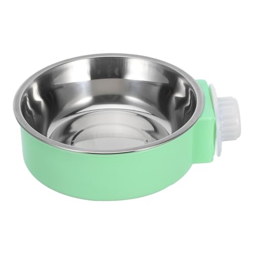 ULTECHNOVO Pet Hanging Bowl for Cages, Stainless Steel Removable Feeding Bowl Pet Supplies for Dog Cat (Green, Size S) von ULTECHNOVO