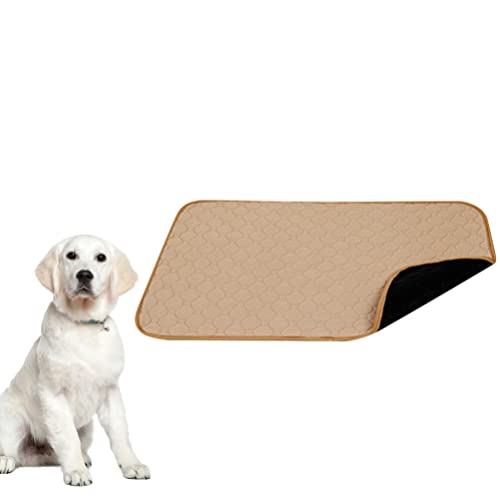 ULTECHNOVO Pet Pee Pads Waschbare Pee Pads Wasserabsorptionsmatte für Hunde Wiederverwendbare Pet Training Pads Dog Pee Pad Pet Toilettenmatte Haustierbedarf für Hundewelpen (Khaki S) von ULTECHNOVO