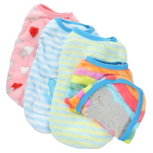 ULTECHNOVO Tag Warme Weste Herbst Katzenkostü Hündin Weste Entzückende Hundeweste Warme Haustierpullover Flanell-Hundeweste für Haustiere Herbst Winter Indoor Outdoor (4 Stück L) von ULTECHNOVO
