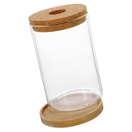 ULTECHNOVO Terrarium Flasche mit Holzstopfen und Untersetzer Transparentes DIY Hydroponik Pflanzengefäß Multifunktionales Mikro Landschafts für Garten Balkon Bürodekoration von ULTECHNOVO