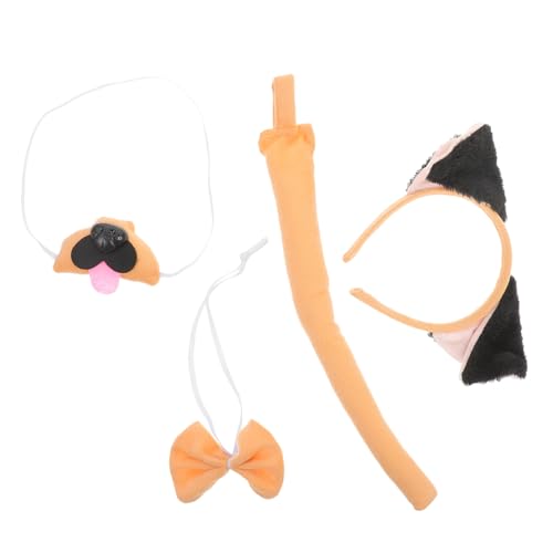ULTECHNOVO Tierohren Haarreif Set mit Falscher Nase und Fliege Niedliches Hundekostüm für Weiches Material für Fasching Karneval und Partys ULTECHNOVO Tierohren Haarreif Set mit Falscher Nase und Fliege Niedliches Hundekostüm für Weiches Material für Fasching Karneval und Partys von ULTECHNOVO
