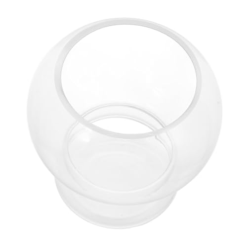 ULTECHNOVO Transparentes Glasfischbecken für Schreibtisch Kleines Aquarium für Betta Fische und Schildkröten Rundes Terrarium für Pflanzen und Dekoration für Home Office und Begrenzte Räume von ULTECHNOVO