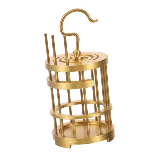 ULTECHNOVO Vintage Messing Käfig Hängender Kleintierkäfig für Grillen Heuschrecken Kleine Vögel und Hamster Multifunktional Sicherer Türverschluss Dekoratives Kupferdesign von ULTECHNOVO