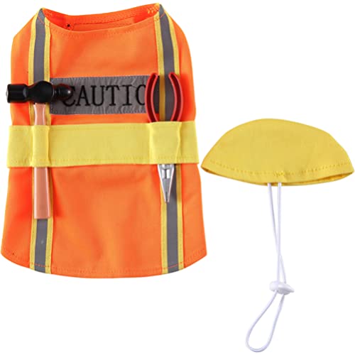 ULTECHNOVO Warnschutzweste Für Hunde Orange Haustierkostü Hundeschutzweste Mit Hut Warnschutzkleidung Für Outdoor-Aktivitäten Wandern Jagd Weihnachtsmottoparty XL von ULTECHNOVO