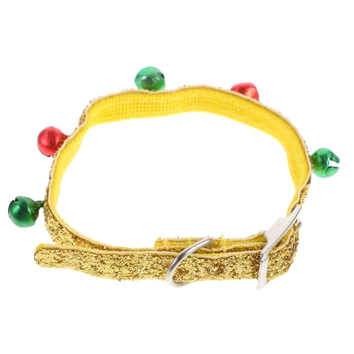 Verstellbares Halsband Jingle Bell Halsband Kleine Hunde Halsband mit Glöckchen Jingle Bell Hundehalsband Xmas Hundehalsbänder Niedliche Katze Halsbänder Chocker Glocken Halsband Haustier Halskette von ULTECHNOVO