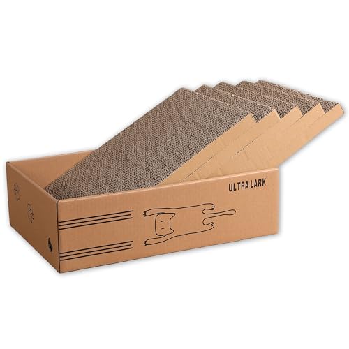 ULTRALARK Katzen-Kratzerbox mit Katzenkratzbrett, 42 x 28 cm, 5 Stück, wendbar, für Katzenkratzer, mit Wellpappe, für Indoor-Kitty, 5-in-1-Ersatzkartonhalter ULTRALARK Katzen-Kratzerbox mit Katzenkratzbrett, 42 x 28 cm, 5 Stück, wendbar, für Katzenkratzer, mit Wellpappe, für Indoor-Kitty, 5-in-1-Ersatzkartonhalter von ULTRALARK