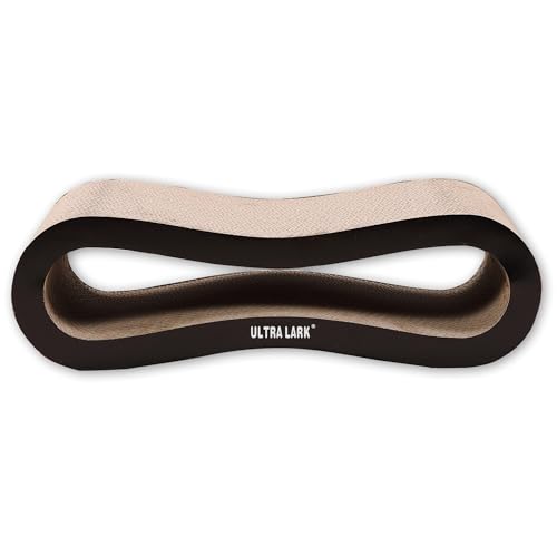 ULTRALARK Ultimate Cat Scratcher Lounge Bett, 8-förmiges Design, hochwertiges Karton und Konstruktion, langlebiges Katzenmöbel für Kratzer und Erholung von ULTRALARK