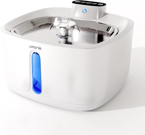 Umarie Katzenbrunnen Kabellos mit Bewegungsmelder - 3,2L Leiser Trinkbrunnen für Katze & Hunde (25dB), 4000mAh Akku, Edelstahl Trinktablett + Aktivkohlefilter, 3 Wasserfluss-Modi Umarie Katzenbrunnen Kabellos mit Bewegungsmelder - 3,2L Leiser Trinkbrunnen für Katze & Hunde (25dB), 4000mAh Akku, Edelstahl Trinktablett + Aktivkohlefilter, 3 Wasserfluss-Modi von UMARIE