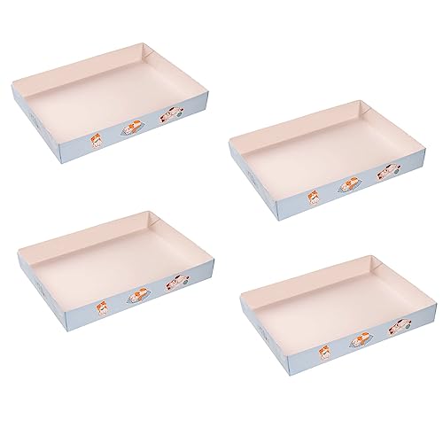 Einweg Katzenstreu Box 35X25.5X5cm, Haustier Streu Tray Reise Toilette Pet Sand Kapazität Box Bedpan Streu Pfanne Für Bunny,Blau,35CM von UMMEI