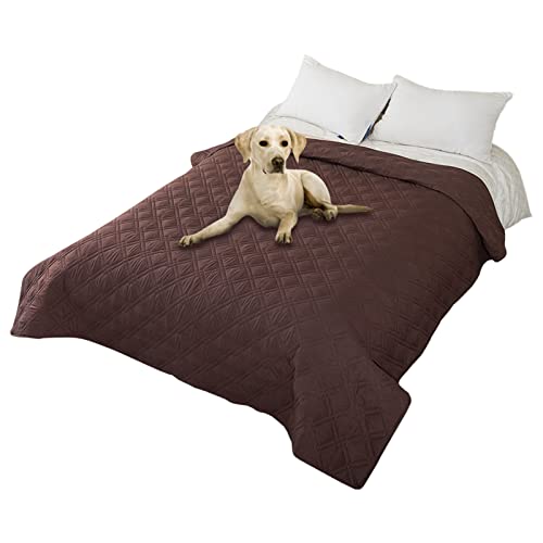 UNBBRRL wasserdichte Decke, Hund Bettdecke Decken, rutschfeste GroßE Decke, Wiederverwendbar, Inkontinenzunterlage FüR Haustiere Hund Katze (Diamant Schoko,XL) von UNBBRRL