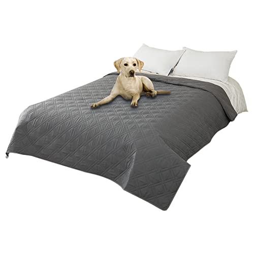 UNBBRRL wasserdichte Decke, Hund Bettdecke Decken, rutschfeste GroßE Decke, Wiederverwendbar, Inkontinenzunterlage FüR Haustiere Hund Katze (Diamant grau,XL) von UNBBRRL