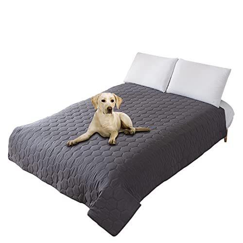 UNBBRRL wasserdichte Decke, Hund Bettdecke Decken, rutschfeste GroßE Decke, Wiederverwendbar, Inkontinenzunterlage FüR Haustiere Hund Katze (Wabe dunkelgrau,2XL) von UNBBRRL