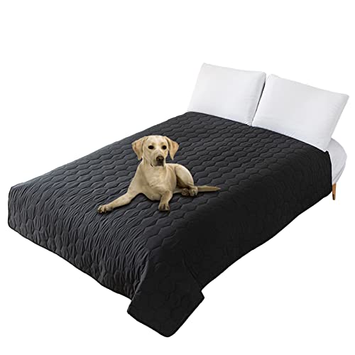 UNBBRRL wasserdichte Decke, Hund Bettdecke Decken, rutschfeste GroßE Decke, Wiederverwendbar, Inkontinenzunterlage FüR Haustiere Hund Katze (Wabe schwarz,2XL) von UNBBRRL