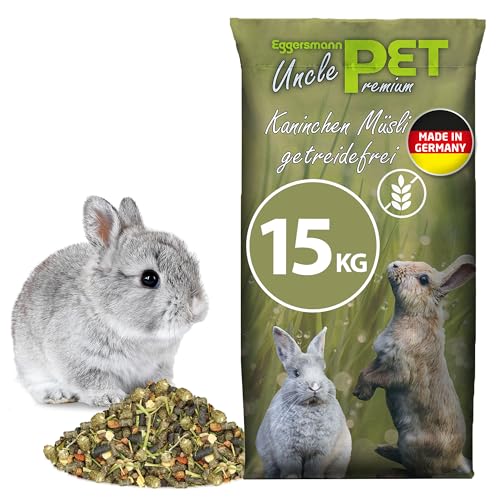 Eggersmann Uncle Pet Premium Kaninchen Müsli getreidefrei 15 kg – Kaninchenfutter mit Gemüse, Gräsern & Luzerne – Unterstützt die Verdauung & den Zahnabrieb – Getreidefreies Futter für Zwergkaninchen Eggersmann Uncle Pet Premium Kaninchen Müsli getreidefrei 15 kg – Kaninchenfutter mit Gemüse, Gräsern & Luzerne – Unterstützt die Verdauung & den Zahnabrieb – Getreidefreies Futter für Zwergkaninchen von UNCLE PET