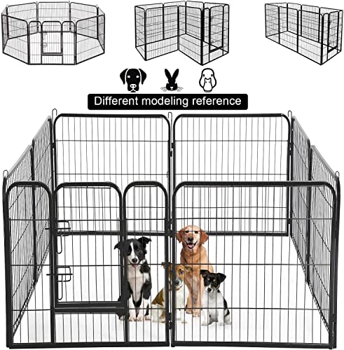 UNDERDOG Laufstall für Welpen, extra strapazierfähig, 8 Paneele, für drinnen und draußen, für Hunde/Welpen, 8 Paneele, 80 x 100 cm von UNDERDOG