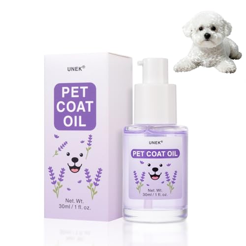 UNEK Fellpflegeöl für Haustiere mit Lavendelduft – Entfilzen, Glätten, Glänzend & Nicht Klebrig– Mit Enthält natürliche Pflanzenöle – Leave-In Conditioner für Hunde und Katzen 30 ml von UNEK