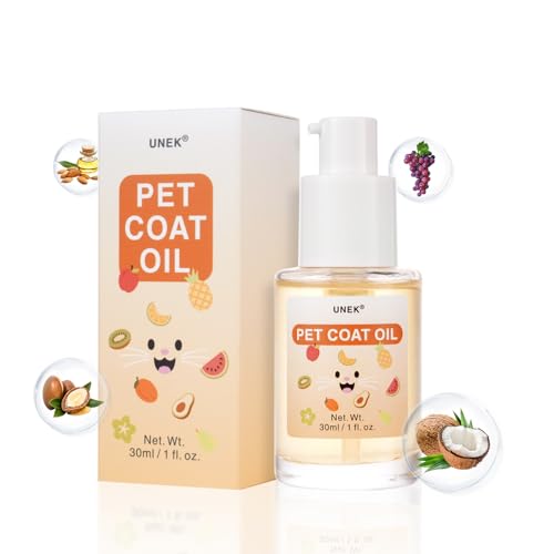 UNEK Fellpflegeöl für Haustiere mit fruchtigem Duft – Entfilzen, Glätten, Glänzend & Nicht Klebrig– Mit Enthält natürliche Pflanzenöle – Leave-In Conditioner für Hunde und Katzen 30 ml von UNEK