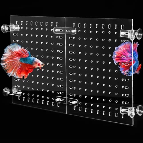 UNIFAMILY Aquarium-Trennwand mit Saugnäpfen, verstellbare Trennwand für Aquarien, Trennclips für Aquarien, Isolationsplatte für Aquarien, hält Fische vom Kampf ab (150 Liter) von UNIFAMILY