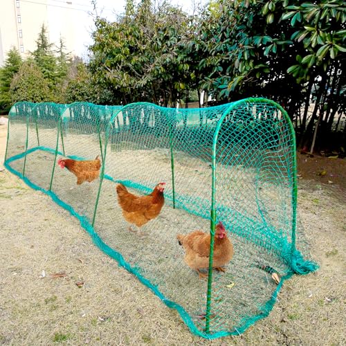 UNIFAMILY Hühnertunnel, Hühnerstallgehege, 390 x 78 cm, Hühnertunnel für den Hof, einfache Installation, geeignet für Hühner, Enten, Kaninchen von UNIFAMILY