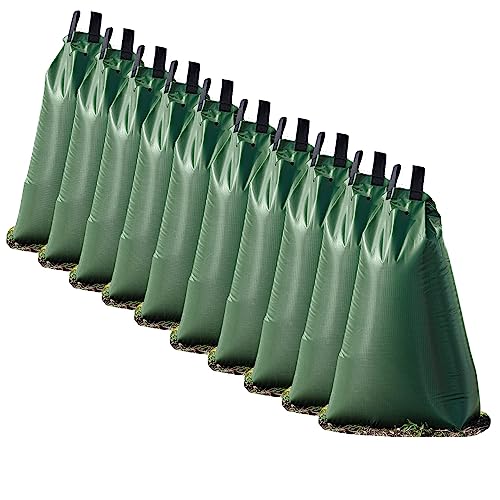 UNIGARDIA Baumbewässerungssack 75 L (10 Stück) - Verbinden Sie mehrere Bewässerungsbeutel miteinander - Bewässerungssack mit Schutzetikett - Baumbeutel aus robustem und UV-beständigem PVC von UNIGARDIA