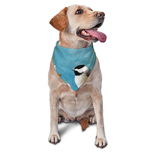 Dreieckstuch mit Blumen, Vögeln und Schmetterlingen, bedruckt, verstellbar, waschbar, für kleine, mittelgroße und große Hunde und Katzen Dreieckstuch mit Blumen, Vögeln und Schmetterlingen, bedruckt, verstellbar, waschbar, für kleine, mittelgroße und große Hunde und Katzen von UNIOND