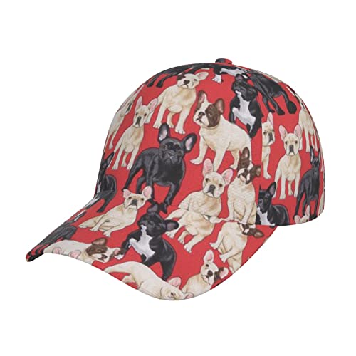 Französische Bulldoggen, Hunde, Haustiere, Welpen, bedruckte Baseballkappe, verstellbar, Snapback-Hut, Unisex, für Sport, Outdoor, alle Jahreszeiten Französische Bulldoggen, Hunde, Haustiere, Welpen, bedruckte Baseballkappe, verstellbar, Snapback-Hut, Unisex, für Sport, Outdoor, alle Jahreszeiten von UNIOND