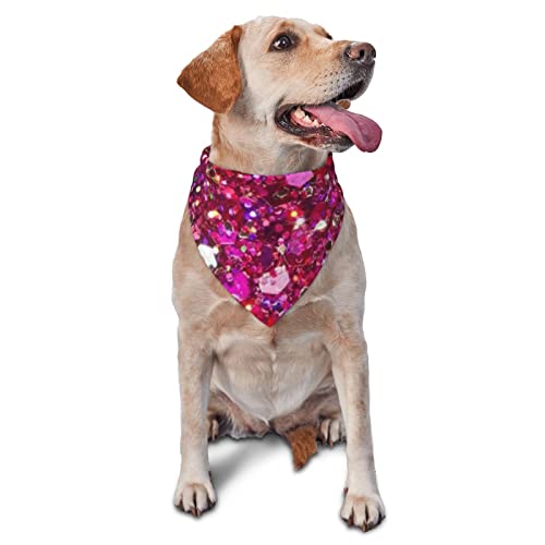 Glitzer-Muster, bedrucktes Dreieck-Bandana, verstellbarer Haustier-Schal, waschbares Halstuch für kleine, mittelgroße und große Hunde und Katzen von UNIOND