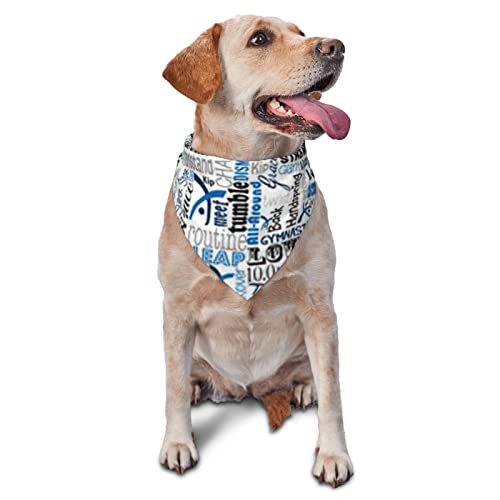 Gymnastikhalstuch, bedruckt, dreieckig, verstellbar, waschbar, für kleine, mittelgroße und große Hunde und Katzen, Blau Gymnastikhalstuch, bedruckt, dreieckig, verstellbar, waschbar, für kleine, mittelgroße und große Hunde und Katzen, Blau von UNIOND
