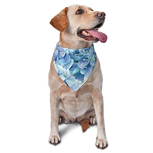 Hortensien-Halstuch, bedruckt, dreieckig, verstellbar, waschbar, für kleine, mittelgroße und große Hunde und Katzen Hortensien-Halstuch, bedruckt, dreieckig, verstellbar, waschbar, für kleine, mittelgroße und große Hunde und Katzen von UNIOND
