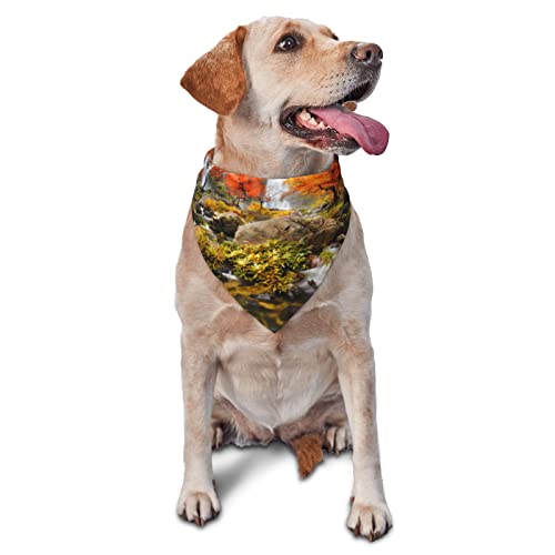 Landschaftsmalerei, bedruckt, dreieckig, verstellbar, waschbar, für kleine, mittelgroße und große Hunde und Katzen Landschaftsmalerei, bedruckt, dreieckig, verstellbar, waschbar, für kleine, mittelgroße und große Hunde und Katzen von UNIOND