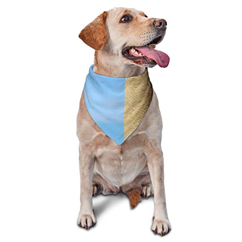 Leuchtturm bedrucktes dreieckiges Bandana verstellbarer Haustier-Schal, waschbares Halstuch für kleine, mittelgroße und große Hunde und Katzen von UNIOND