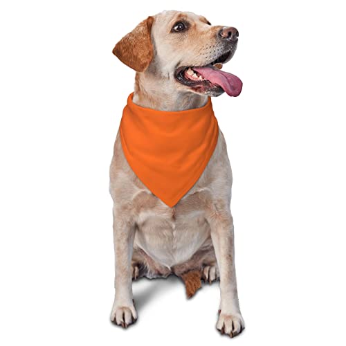NasturtiumJLH Halstuch, bedruckt, dreieckig, verstellbar, waschbar, für kleine, mittelgroße und große Hunde und Katzen, Orange von UNIOND