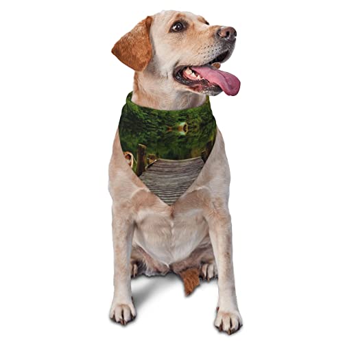 See mit Boot, bedrucktes Dreieck-Bandana, verstellbar, waschbar, für kleine, mittelgroße und große Hunde und Katzen von UNIOND