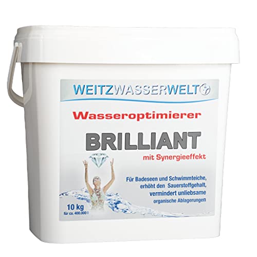Brilliant Wasseroptimierer – Teichklar für Gartenteich, Schwimmteich, Badesee oder Fischteich - Teichzubehör für erhöhte Wasserqualität - Teichklärer mit Synergieeffekt - 10 kg für bis zu 400.000 l von UNIPOND
