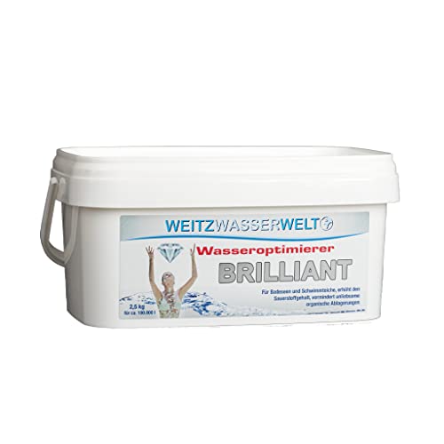 Brilliant Wasseroptimierer – Teichklar für Gartenteich, Schwimmteich, Badesee oder Fischteich - Teichzubehör für erhöhte Wasserqualität - Teichklärer mit Synergieeffekt - 2,5 kg für bis zu 100.000 l von UNIPOND