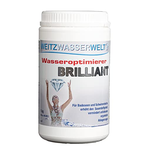 Brilliant Wasseroptimierer – Teichklar für Gartenteich, Schwimmteich, Badesee oder Fischteich - Teichzubehör für verbesserte Wasserqualität - Teichklärer mit Synergieeffekt - 1 kg für bis zu 40.000 l Brilliant Wasseroptimierer – Teichklar für Gartenteich, Schwimmteich, Badesee oder Fischteich - Teichzubehör für verbesserte Wasserqualität - Teichklärer mit Synergieeffekt - 1 kg für bis zu 40.000 l von UNIPOND