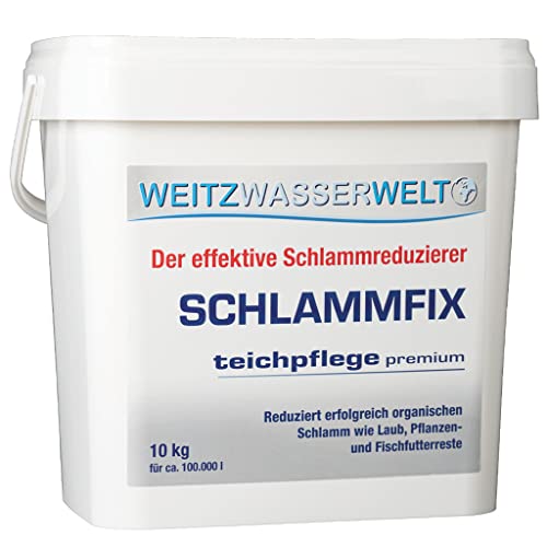 SCHLAMMFIX - Teichschlammentferner mit Sofort-Wirkung durch Aktivsauerstoff - Teichboden Reiniger effizient und schonend - Teichklar für Gartenteich oder Naturpool - 10 kg für bis zu 100.000 l von UNIPOND