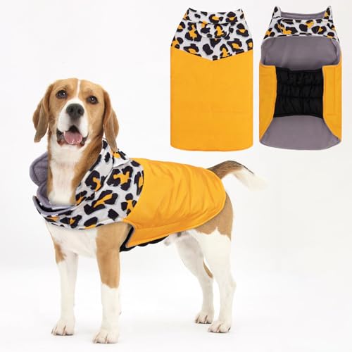 Gemütlicher wasserdichter dicker Hunde-Wintermantel, Hundejacke, warme Haustierkleidung, bequeme Puffer-Hundeweste für kleine, mittelgroße und große Hunde mit Geschirrloch YRFB03XXL von UNIPUP