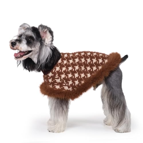UNIPUP Hundepullover, Umhang aus Perlbaumwolle, Bouclé-Garn, Welpenpullover, Kaltwettermantel, Strickwaren für kleine Hunde, klassischer Rollkragen, dicke Hundekleidung mit dicken Flusen DS-DP02S UNIPUP Hundepullover, Umhang aus Perlbaumwolle, Bouclé-Garn, Welpenpullover, Kaltwettermantel, Strickwaren für kleine Hunde, klassischer Rollkragen, dicke Hundekleidung mit dicken Flusen DS-DP02S von UNIPUP