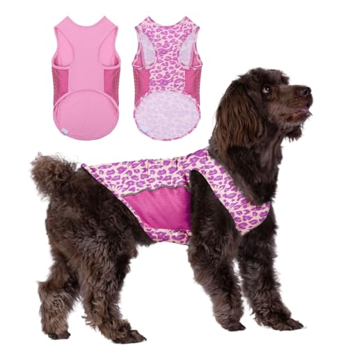 UNIPUP P23ST00504L Sonnenschutz-T-Shirt, für mittelgroße Hunde und Mädchen, leicht, ärmellos, reflektierende Streifen, schnell trocknende Haustierbekleidung, Sport-Fan-Shirt, 2 Stück UNIPUP P23ST00504L Sonnenschutz-T-Shirt, für mittelgroße Hunde und Mädchen, leicht, ärmellos, reflektierende Streifen, schnell trocknende Haustierbekleidung, Sport-Fan-Shirt, 2 Stück von UNIPUP