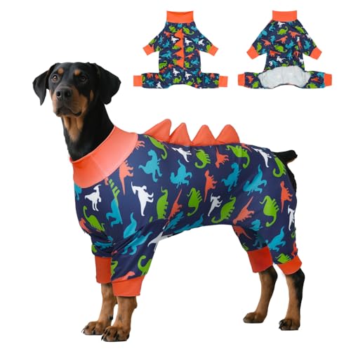 UNIPUP U-COSP05L Hunde-Pyjama, Einteiler, für große Hunde, kein Ausfallen und Lecken, nach Operationen, Erholung, aus weichem Material, dehnbar von UNIPUP