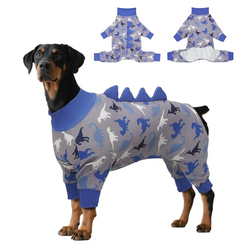UNIPUP U-COSP06L Hunde-Pyjama, Einteiler, für große Hunde, kein Ausfallen und Lecken, nach Operationen, Erholung, aus weichem Material, dehnbar von UNIPUP