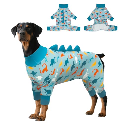 UNIPUP U-COSP07L Hunde-Pyjama, Einteiler, für große Hunde, kein Ausfallen und Lecken, nach Operationen, Erholung, aus weichem Material, dehnbar von UNIPUP