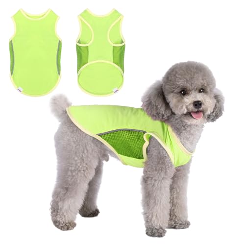 UNIPUP UPF 50+ Sonnenschutz Hunde-Shirt, schnelltrocknende weiche Hundekleidung für kleine mittelgroße Hunde Junge Mädchen, atmungsaktiv, leichte Hunde-T-Shirts mit reflektierendem Streifen, ärmellos, von UNIPUP