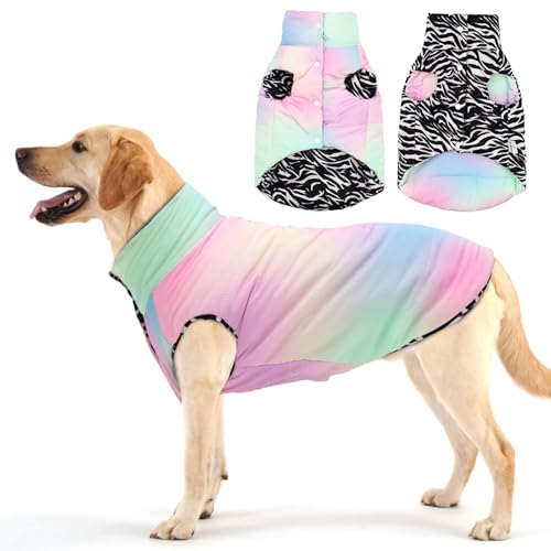 UNIPUP YRFA01XL Hundemantel, gemütlich, wasserdicht, wendbar, dick, warme Haustierkleidung, bequeme Pufferweste für kleine, mittelgroße und große Hunde mit Loch für die Leine UNIPUP YRFA01XL Hundemantel, gemütlich, wasserdicht, wendbar, dick, warme Haustierkleidung, bequeme Pufferweste für kleine, mittelgroße und große Hunde mit Loch für die Leine von UNIPUP