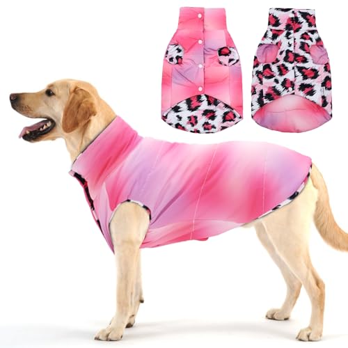 UNIPUP YRFA02XL Hundemantel, gemütlich, wasserdicht, wendbar, dick, warme Haustierkleidung, bequeme Pufferweste für kleine, mittelgroße und große Hunde mit Loch für die Leine UNIPUP YRFA02XL Hundemantel, gemütlich, wasserdicht, wendbar, dick, warme Haustierkleidung, bequeme Pufferweste für kleine, mittelgroße und große Hunde mit Loch für die Leine von UNIPUP