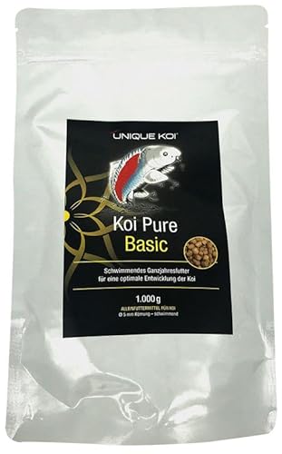 Unique Koi Koi Pure Basic Ø 3 mm 1 kg Schwimmendes Ganzjahresfutter | BiotopfischFutter Fischfutter Teichfutter Koifutter, Winterfutter, Schwimmfutter, Herbstfutter von UNIQUE KOI