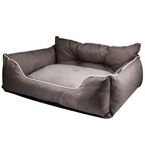 UNITED COLORS OF BENETTON. Pets - Hundebett, Ergonomisches Bett für Kleine Hunde, Aus Polyester, Waschmasschinegeeignet, Braun, Größe S, 50x40x18 cm von United Colors of Benetton