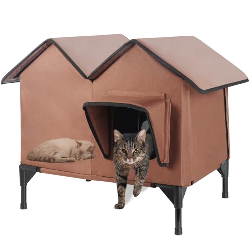 Großes Katzenhaus für Katzen im Freien (Braun, L) von UNKJIN